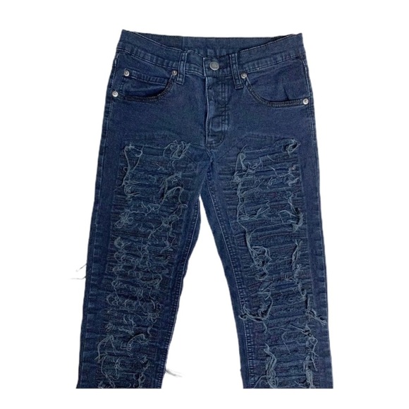 Cheap Monday Denim - Cheap Monday distressed skinny jeans Sz Blue 27/32